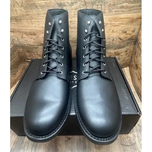 Thursday Men's President Leather Ankle Boots Handmade Black Matte NIB - Size 14 - Picture 2 of 14